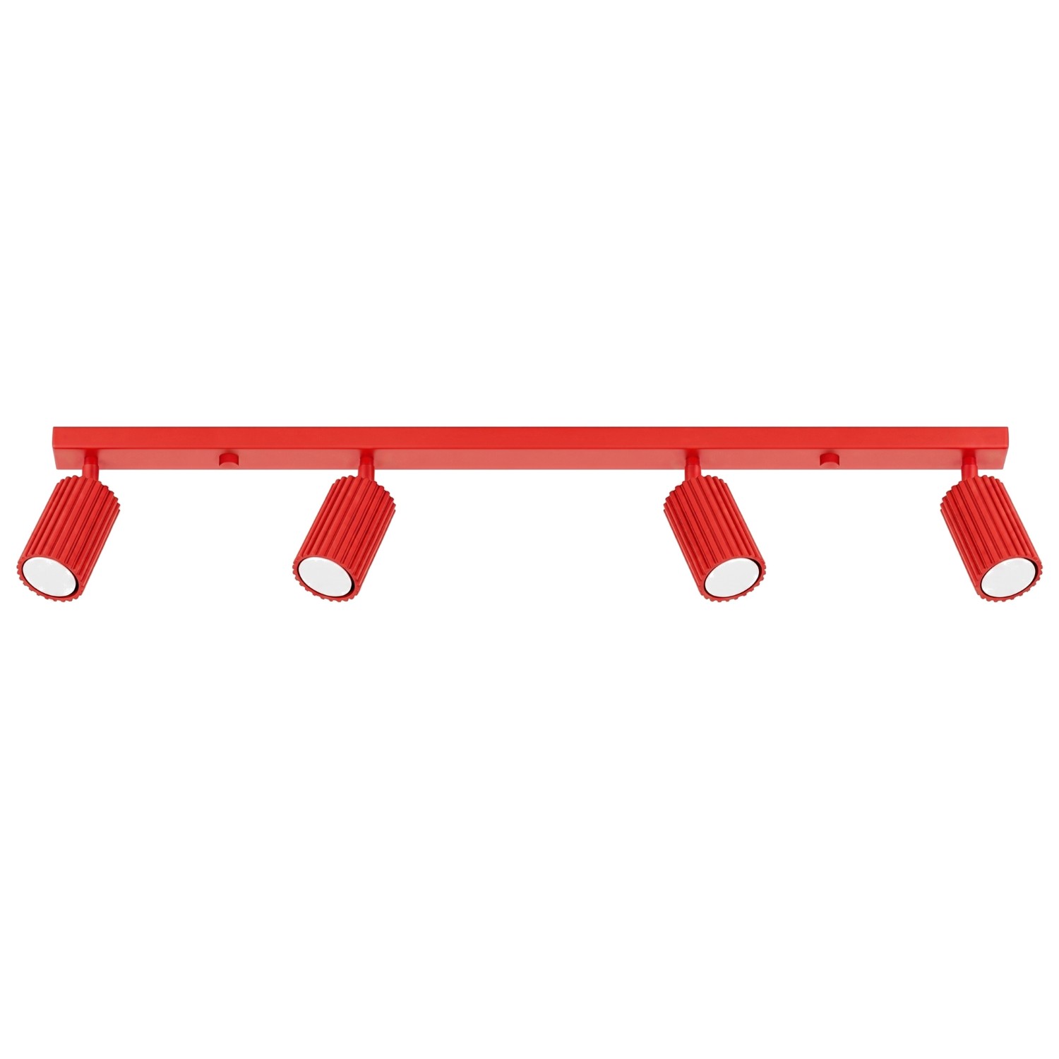 Plafonnier Aluminium Rouge GU10 4 KARBON, EDEN