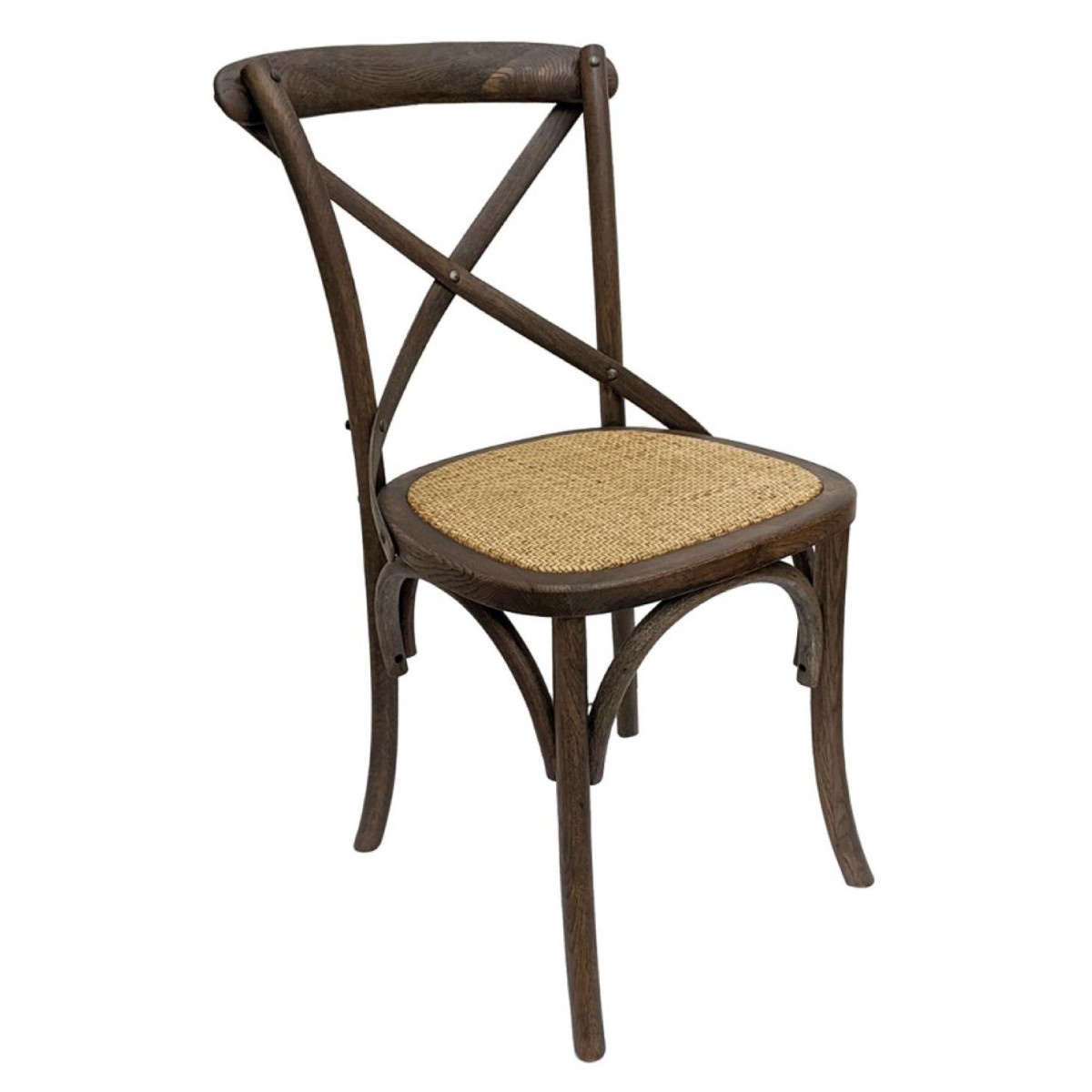 Chaise bistrot chêne foncé en bouleau -, INTERIOR'S