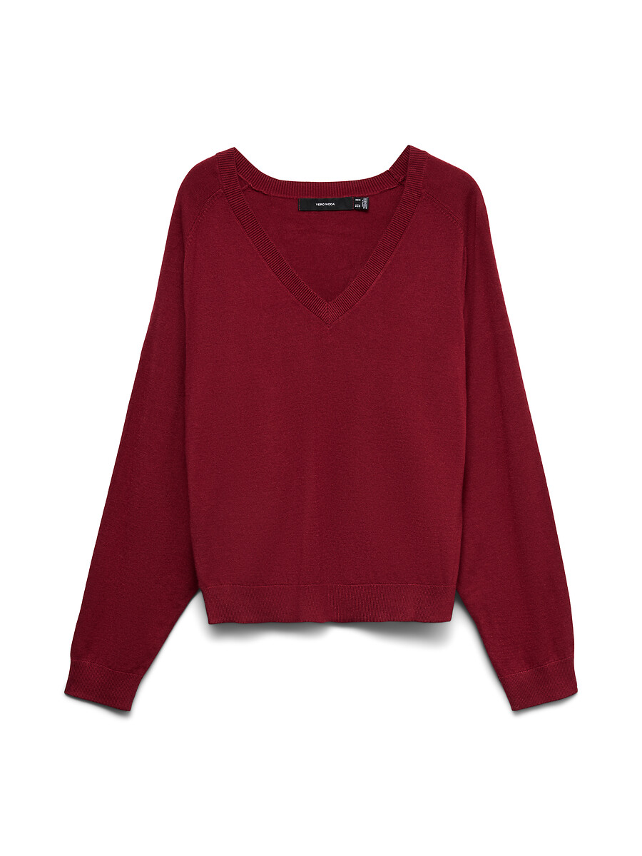 Pull manches longues col V, VERO MODA