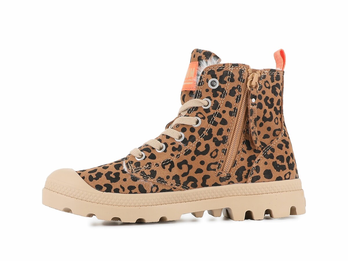 Palladium Botines Pampa Hi Zip Wool Leo de piel con forro — photo 5