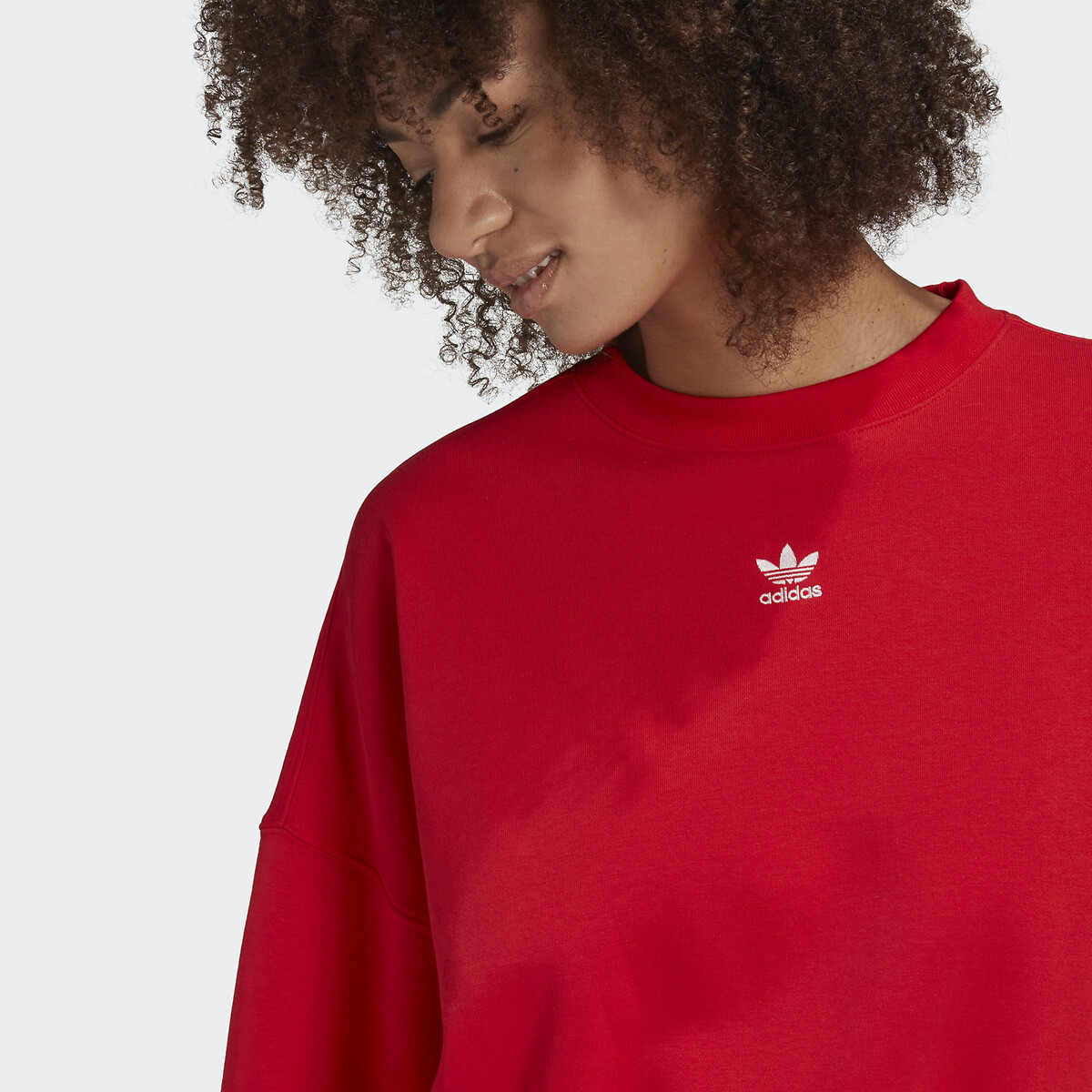 Sudadera adicolor, corte amplio rojo fuerte Adidas Originals | La Redoute