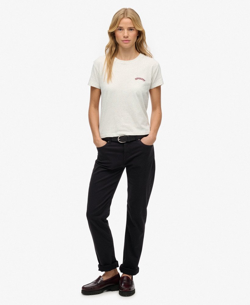 Pantalon Sateen Slim Taille Moyenne, SUPERDRY