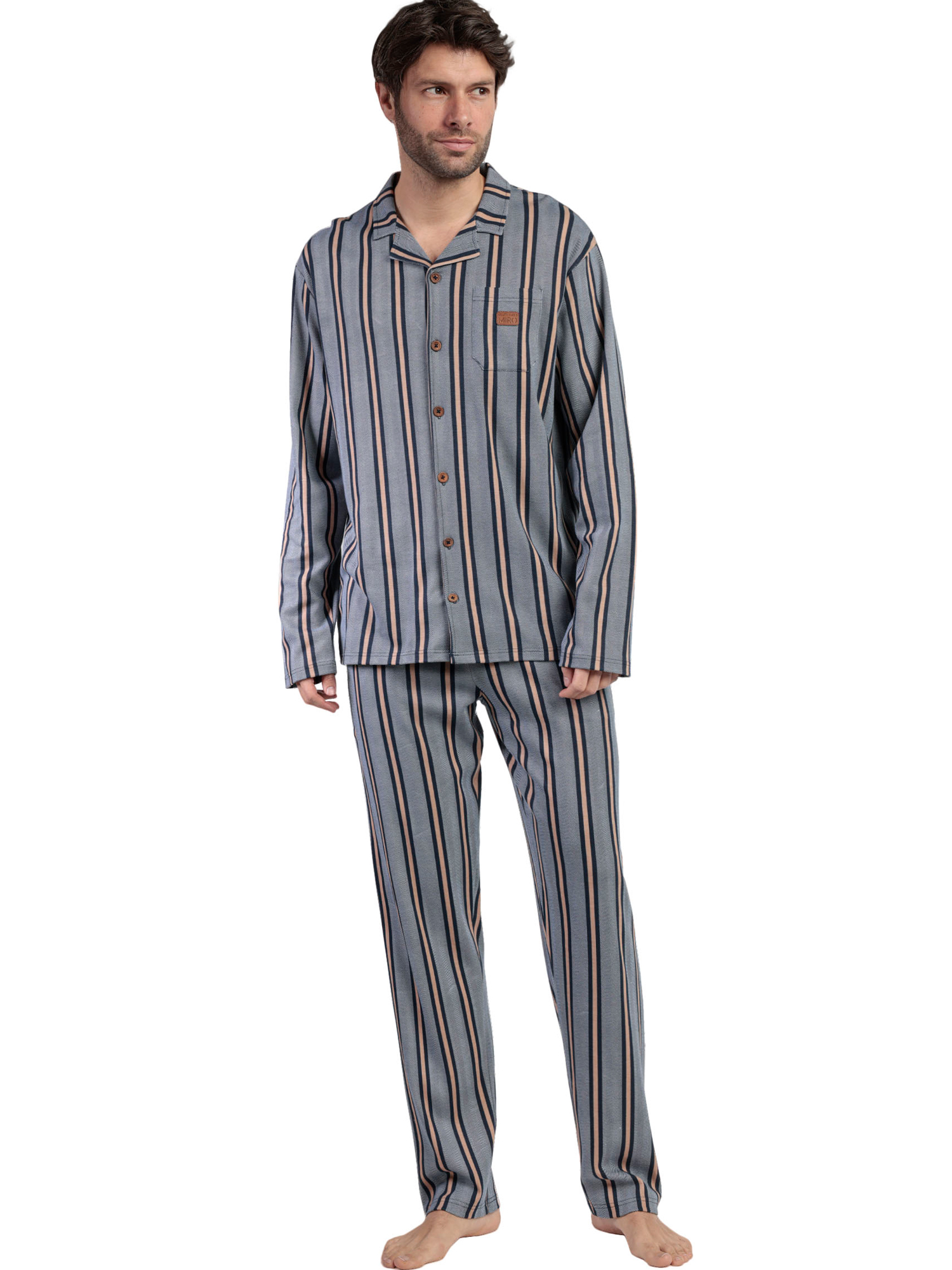Pyjama pantalon chemise manches longues Pointe Antonio Miro, ADMAS