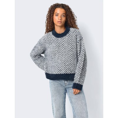 Flauschiger Pullover mit grafischem Muster NOISY MAY
