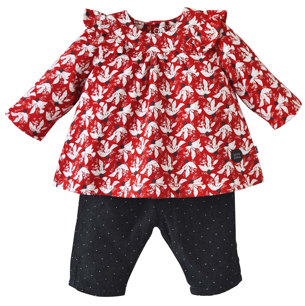 Ensemble chemise et chemisier hibiscus sucre d'orge, SUCRE D'ORGE