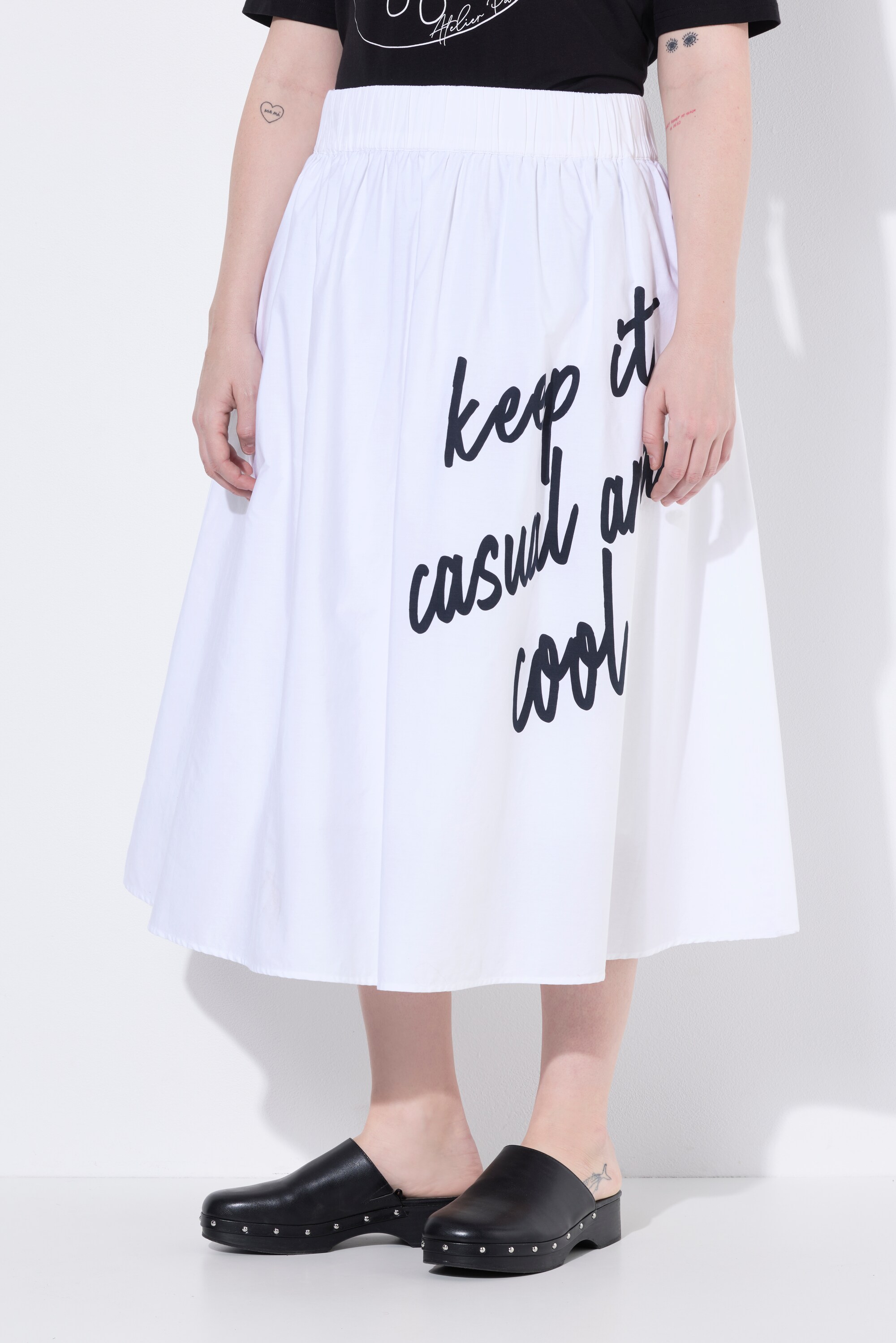 Jupe midi en Papertouch, ULLA POPKEN