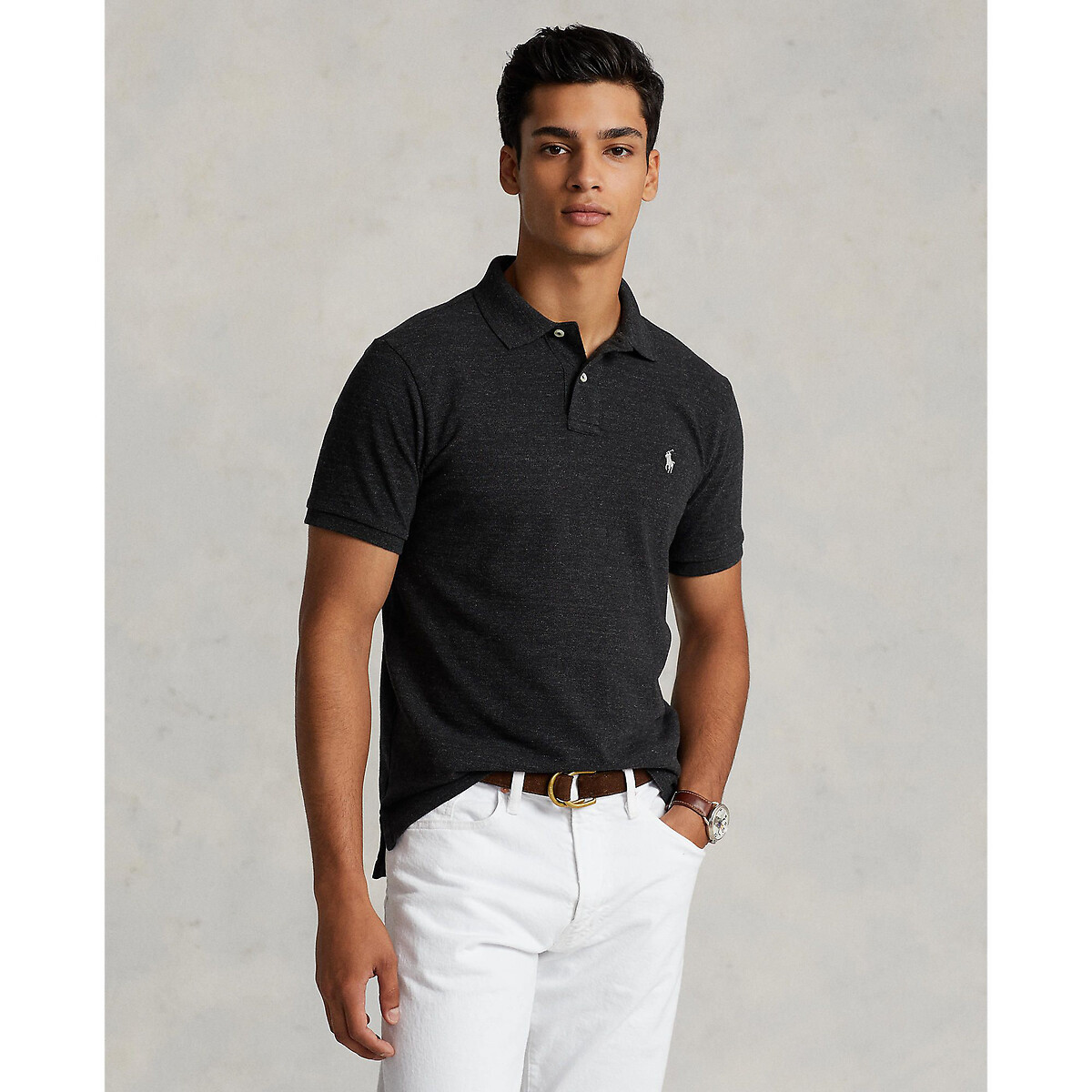 Image of Cotton Polo Shirt in Custom Fit