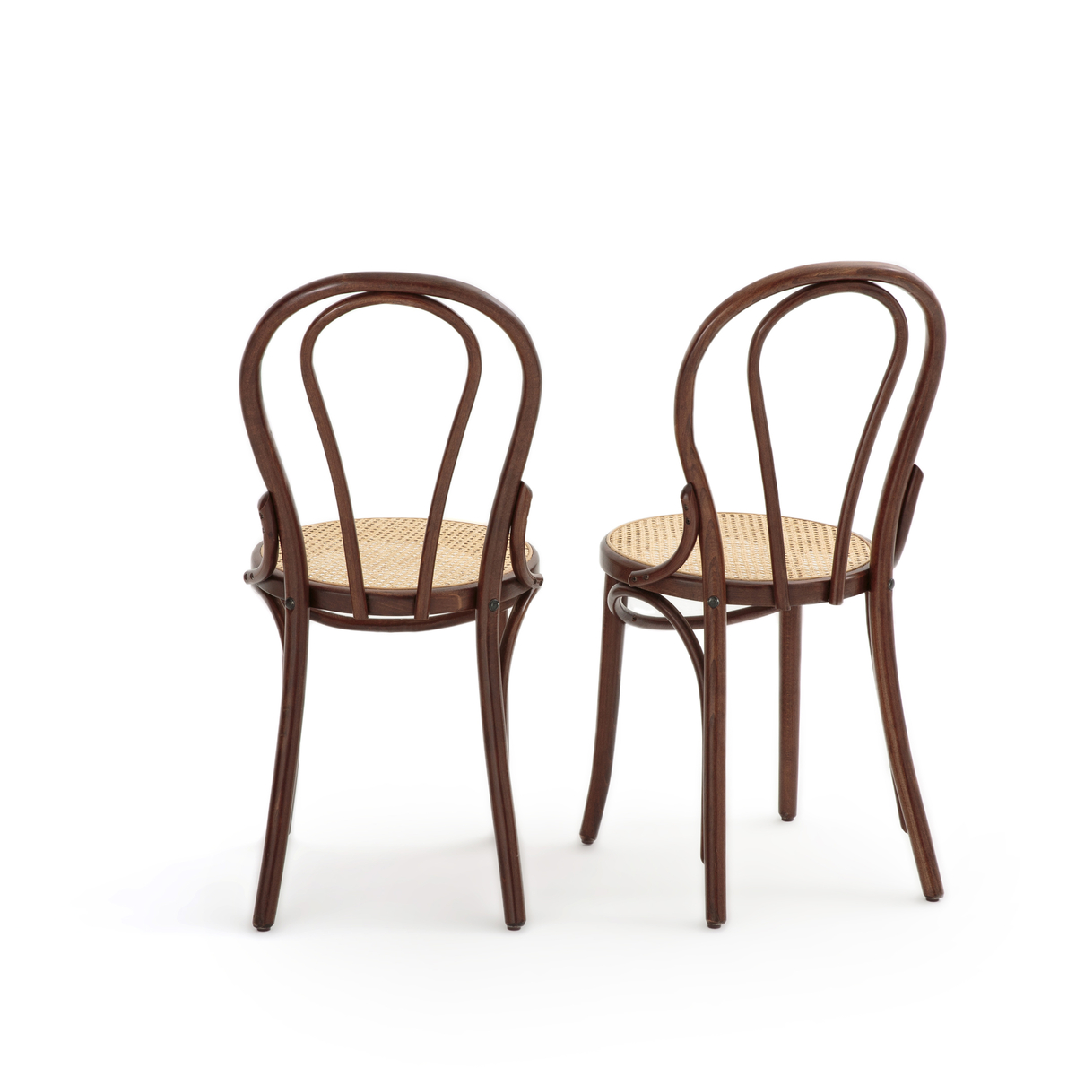 Product photograph of Set Of 2 Bistro Cane Seat Chairs from La Redoute UK.