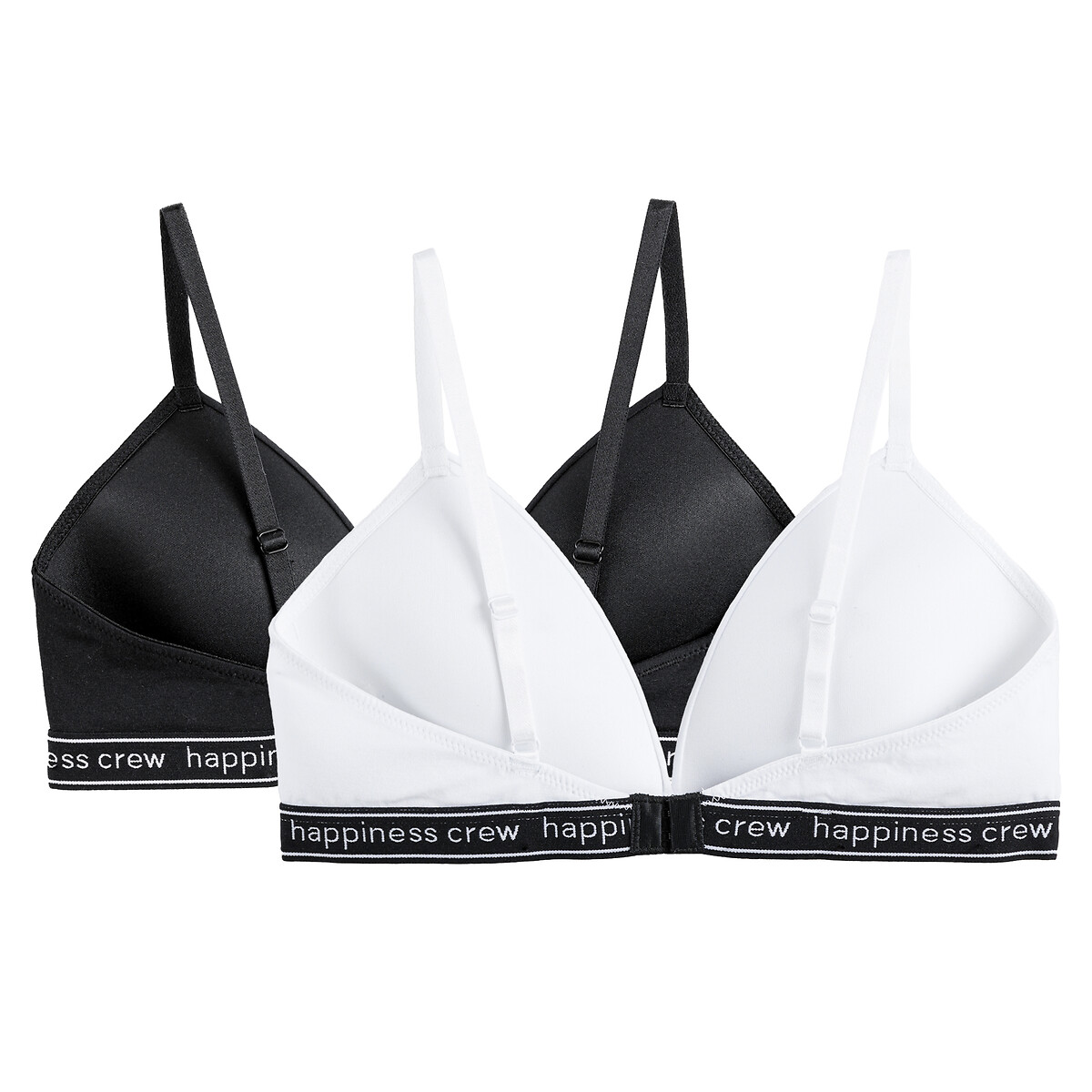 Pack of 2 push-up bras in cotton black + white La Redoute Collections