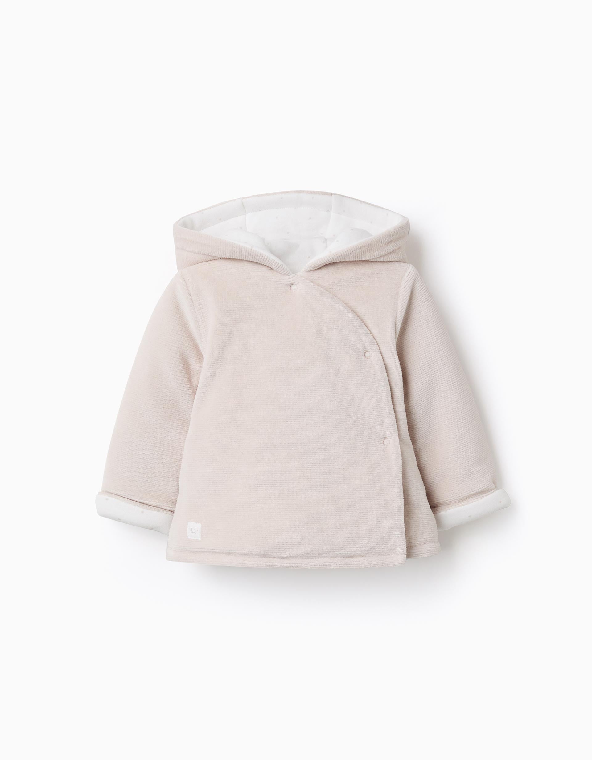 Veste matelassée en velours avec capuche et doublure, ZIPPY