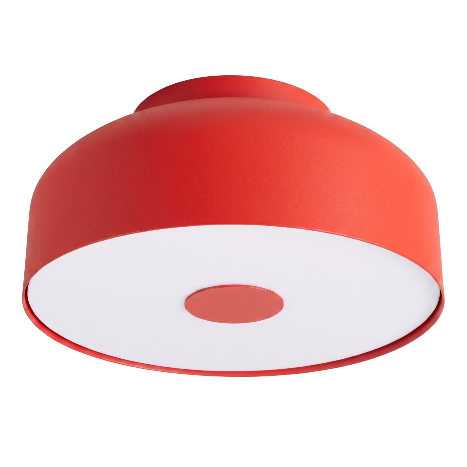 Plafonnier Acier Rouge E27 4 OMIQ, EDEN