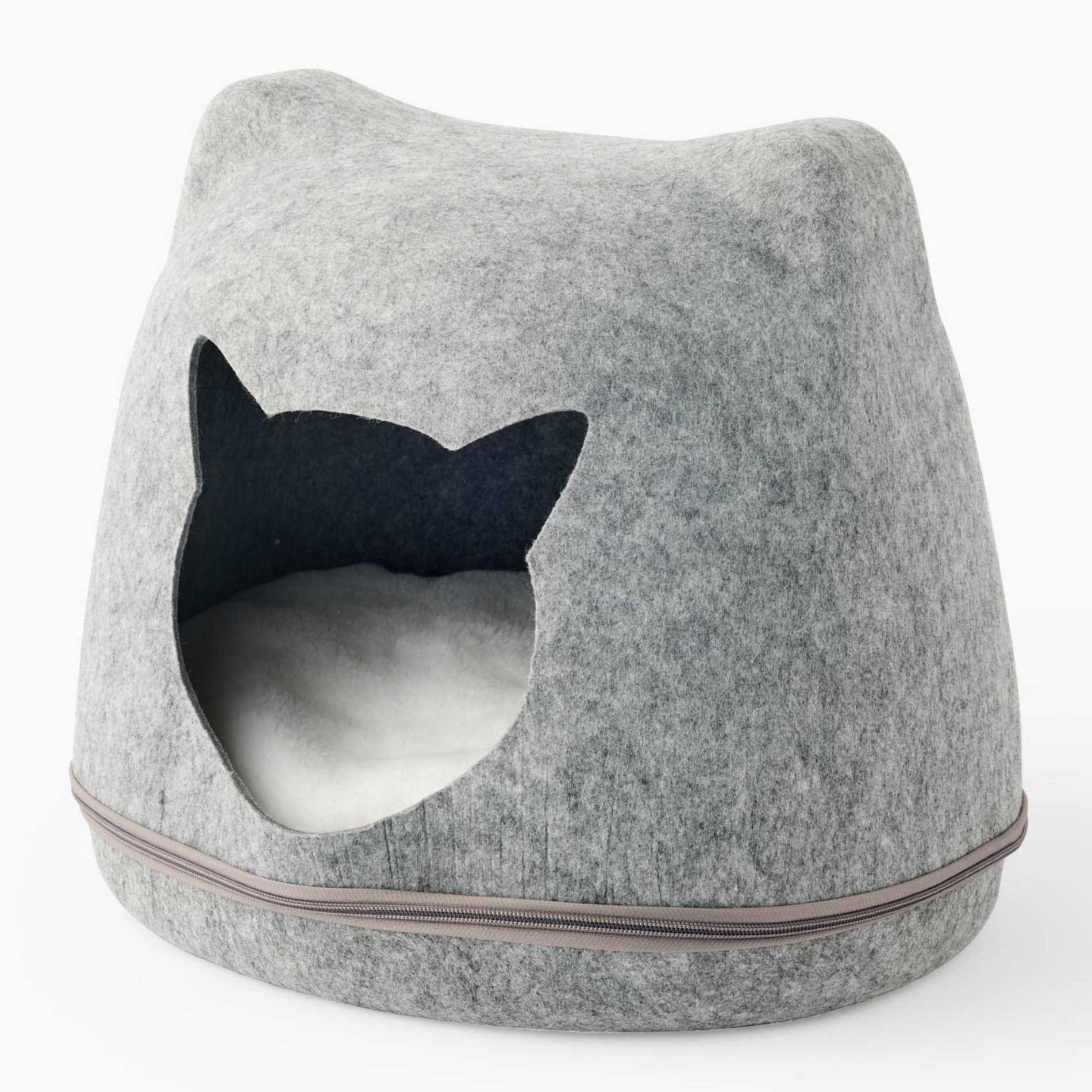 Panier pour chat, 40 x 33 x 36 cm, en feutrine, MONOPRIX