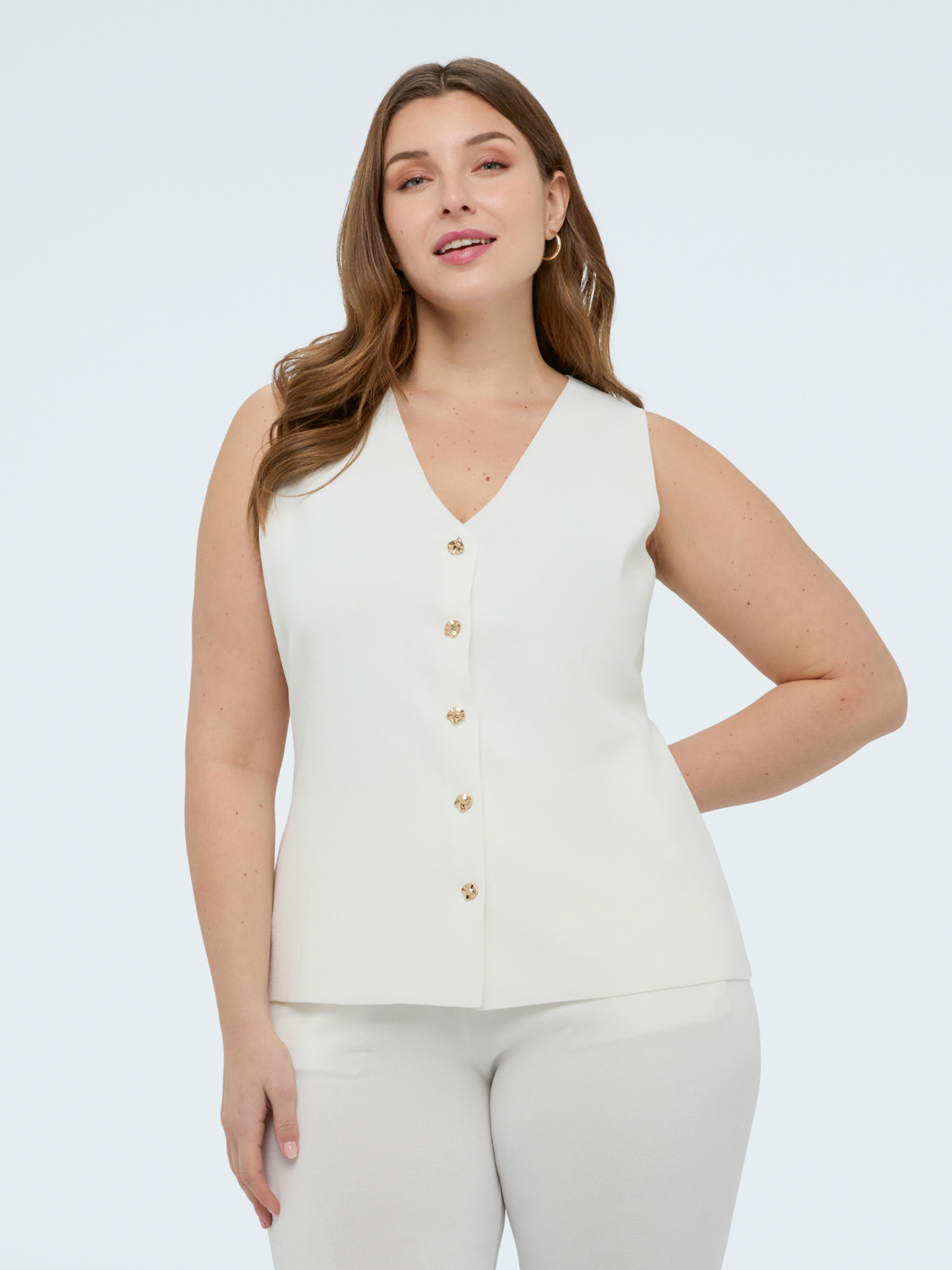Gilet long en maille, FIORELLA RUBINO