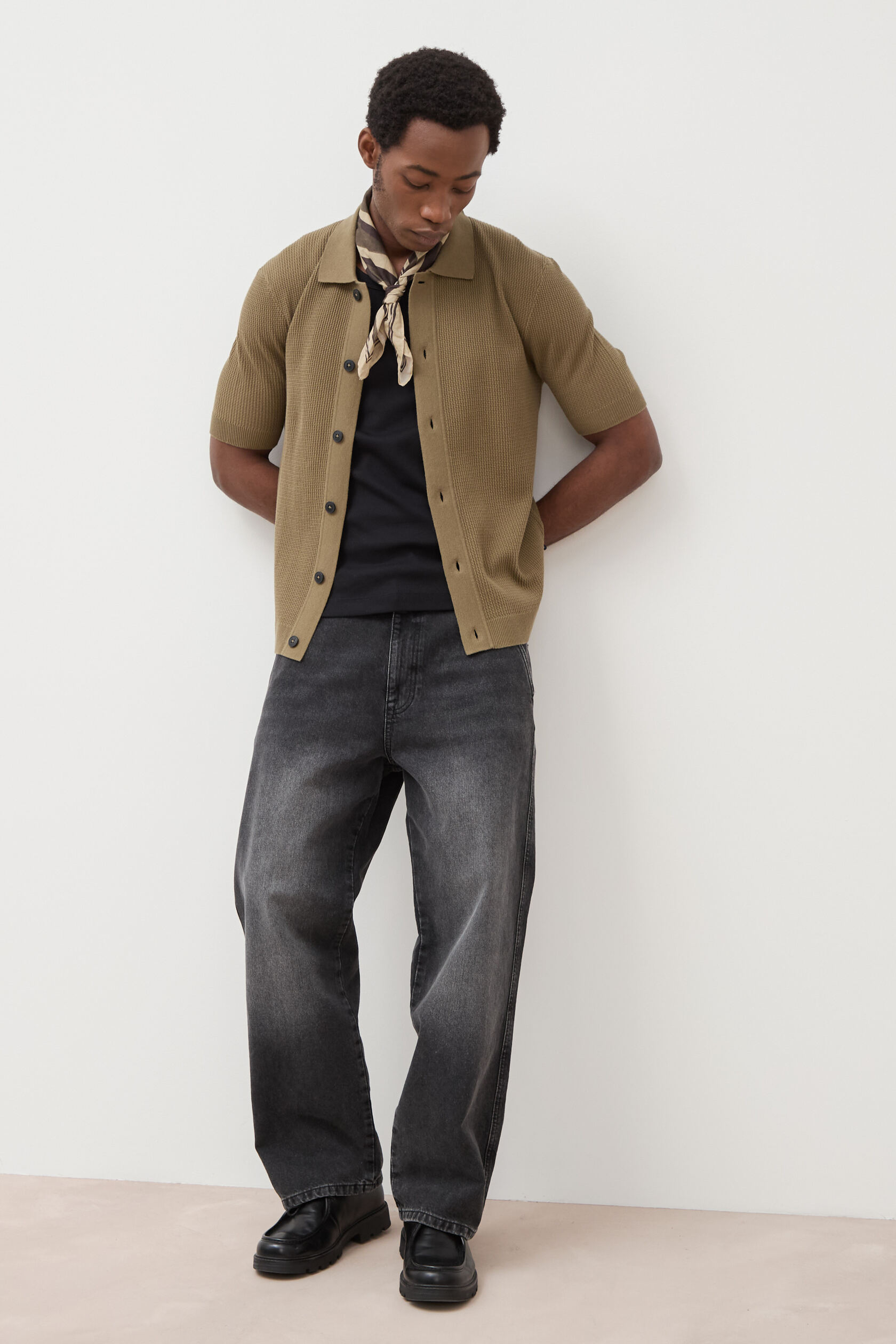 Jeans loose longueur 32 en coton, BONOBO