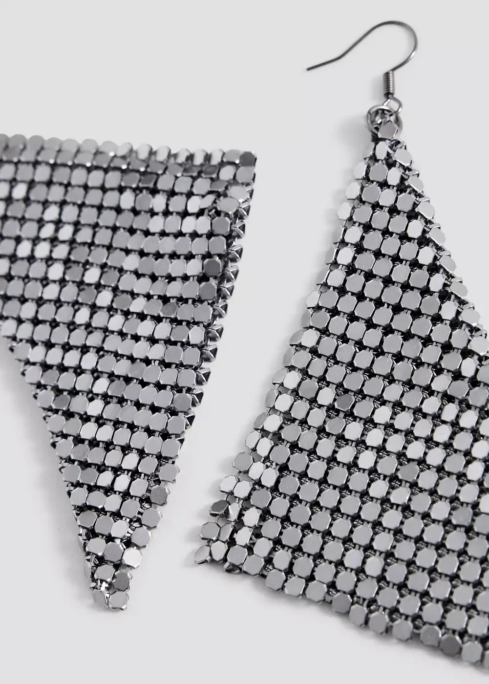 Boucle d’oreille pendentif effet maille, MANGO TEEN