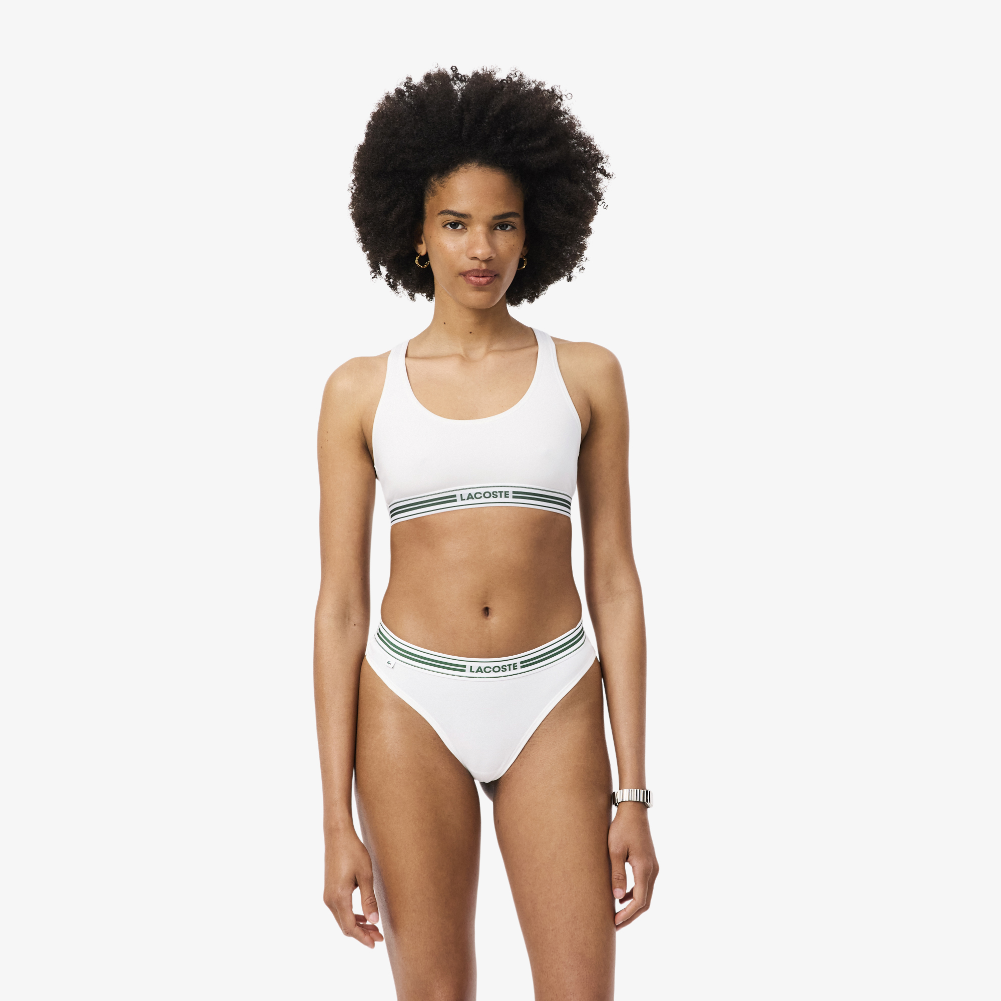 String coton stretch ceinture contrastée, LACOSTE