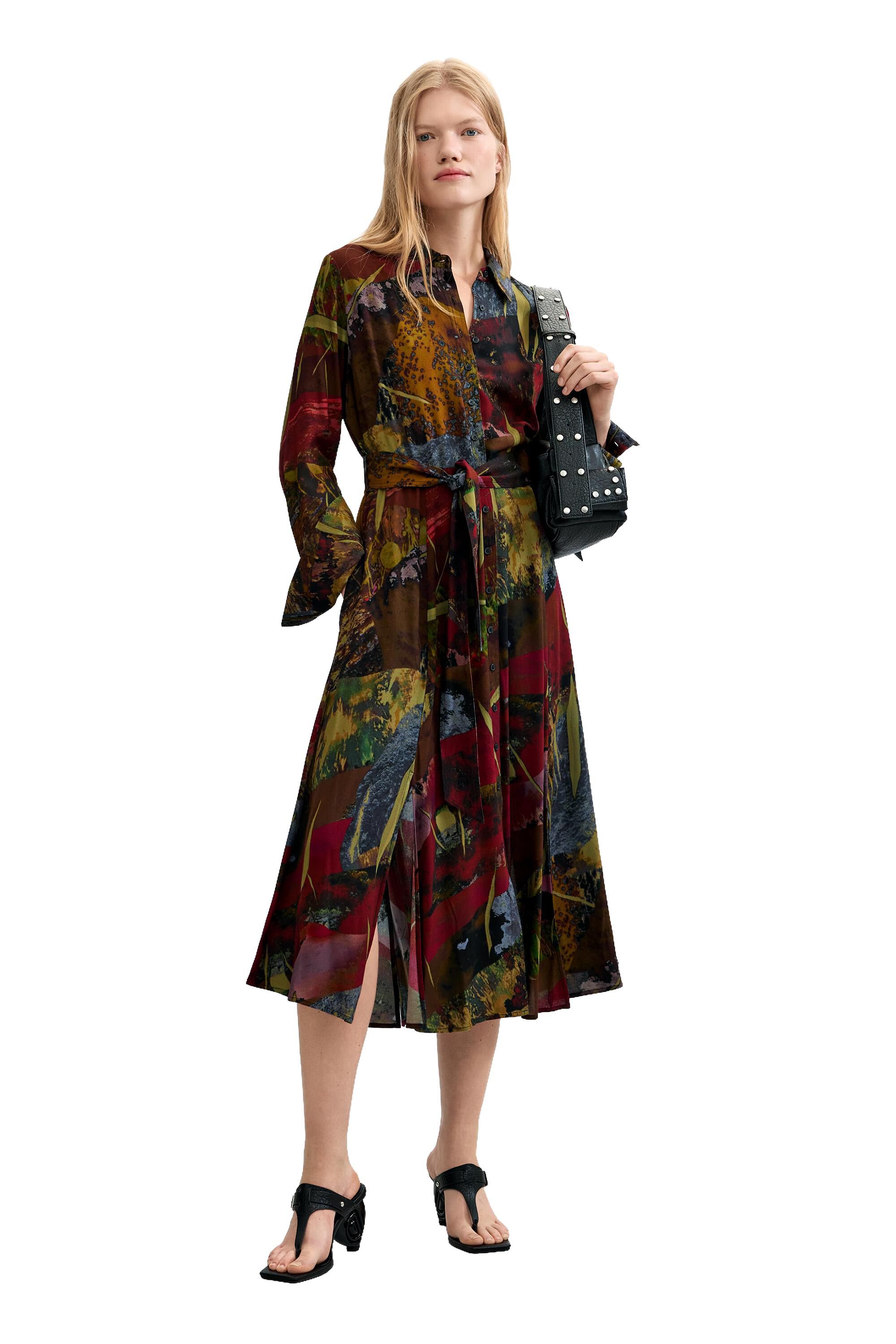 Robe midi à manches longues, DESIGUAL