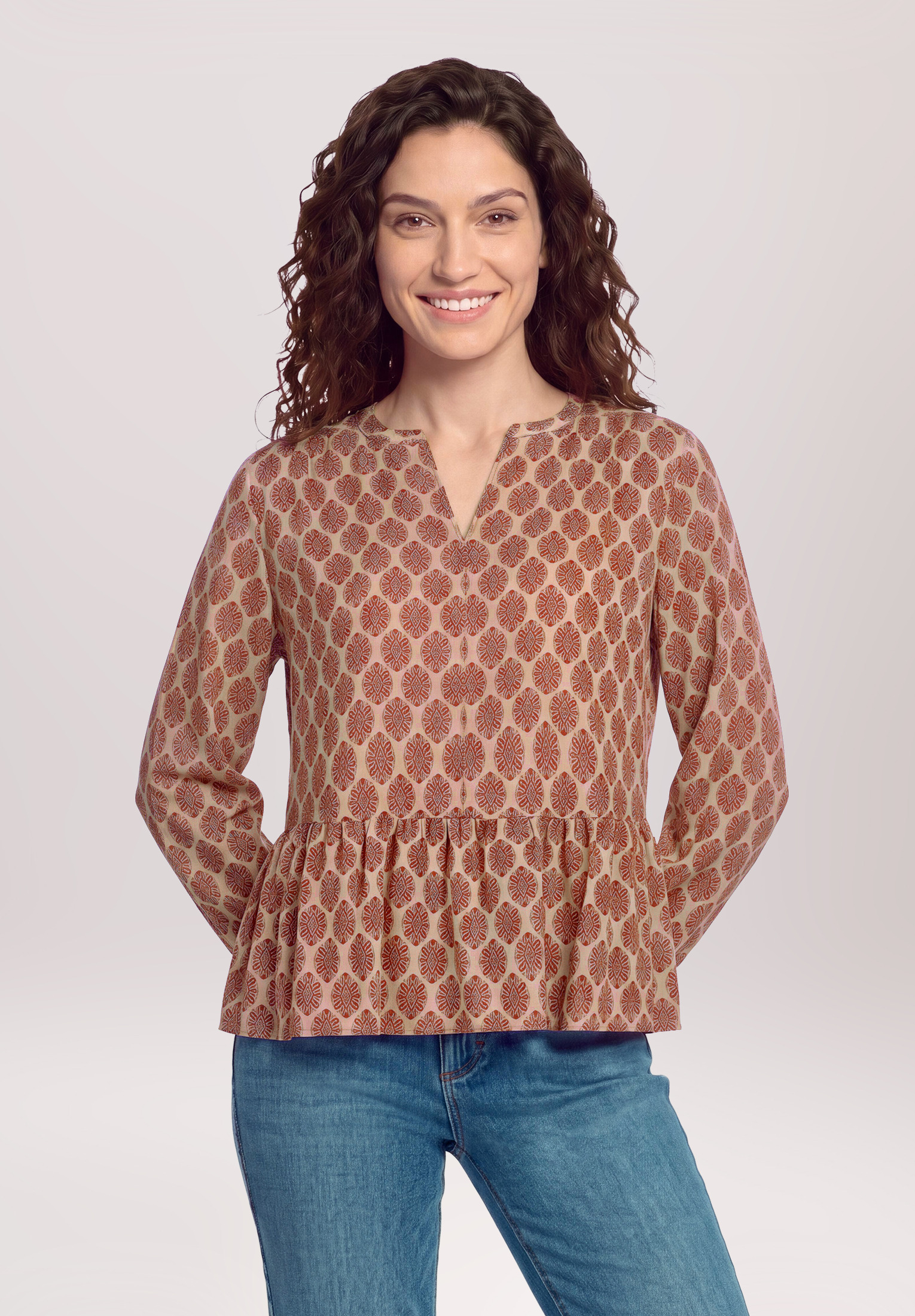 Blouse casual à fronce, CARTOON