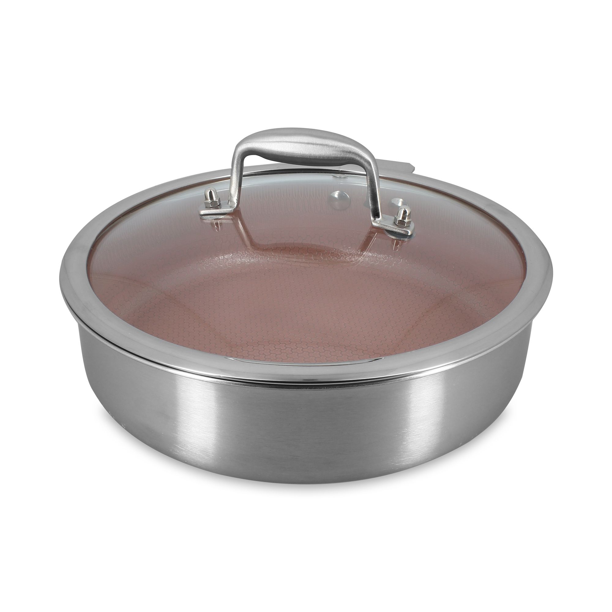 Sauteuse 24cm en acier inoxydable, AGLAE, MENASTYL