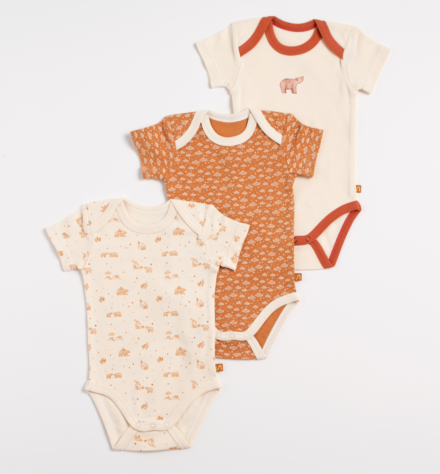 Bodies bébé croisés à manches courtes Lot de 3, SAUTHON