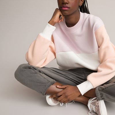 Sweat col rond, color block LA REDOUTE COLLECTIONS