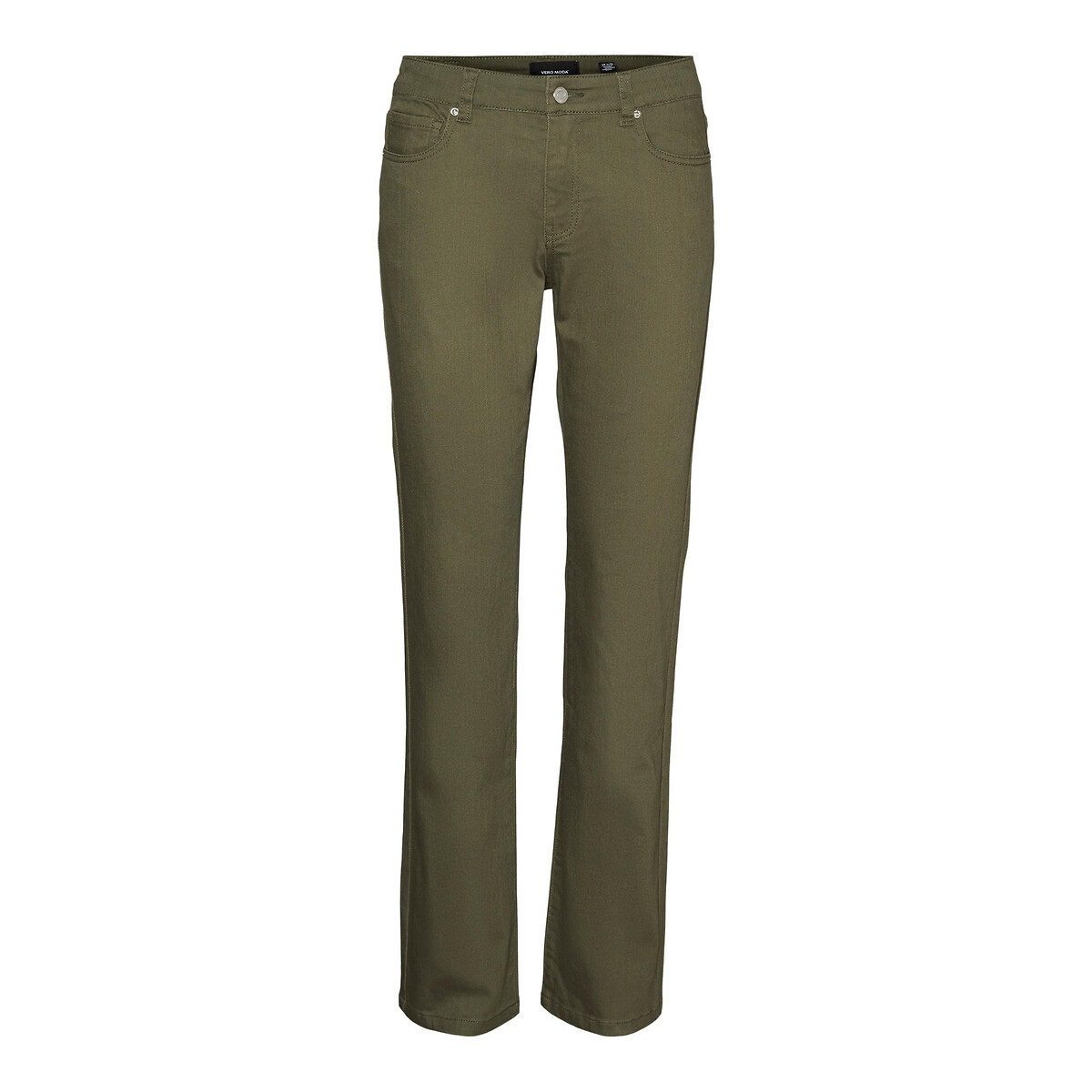 Cotton Mix Straight Trousers