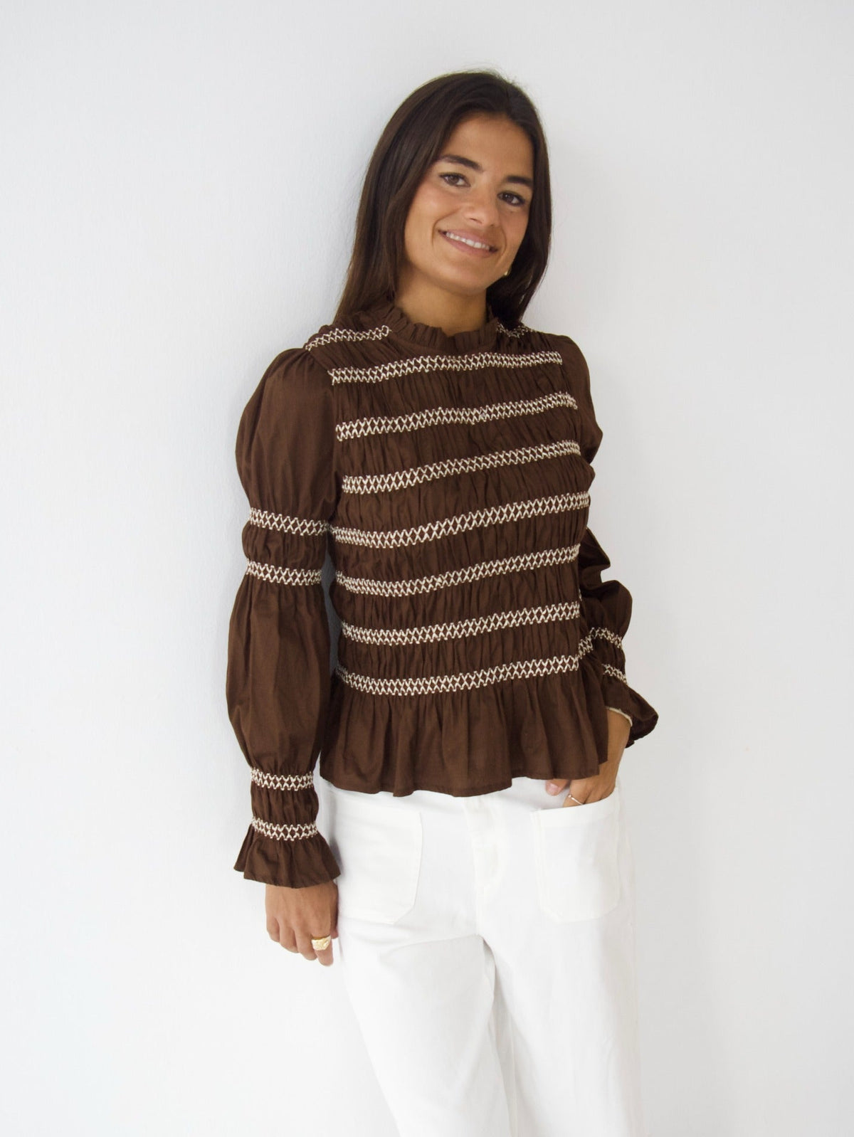 Blouse smockée manches bouffantes ELOISE, MINDTRAVELER