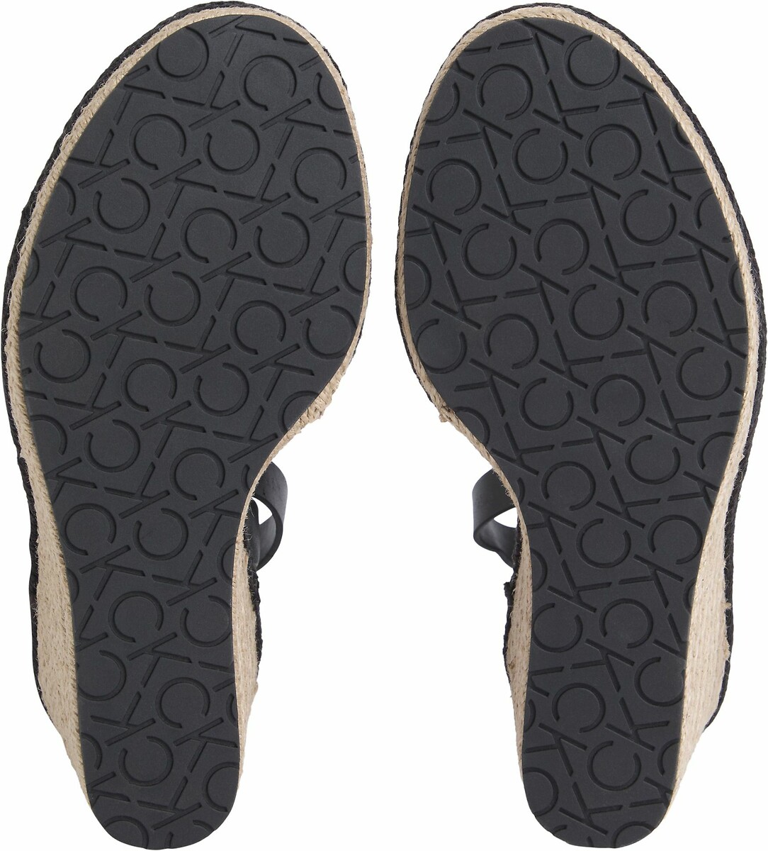 Calvin Klein Jeans Sandalias con tacón en cuña de piel — photo 5