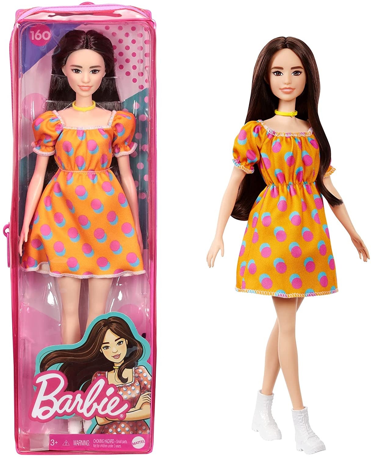 Poupée - Barbie - Fashionistas - Robe Orange - 16, BARBIE