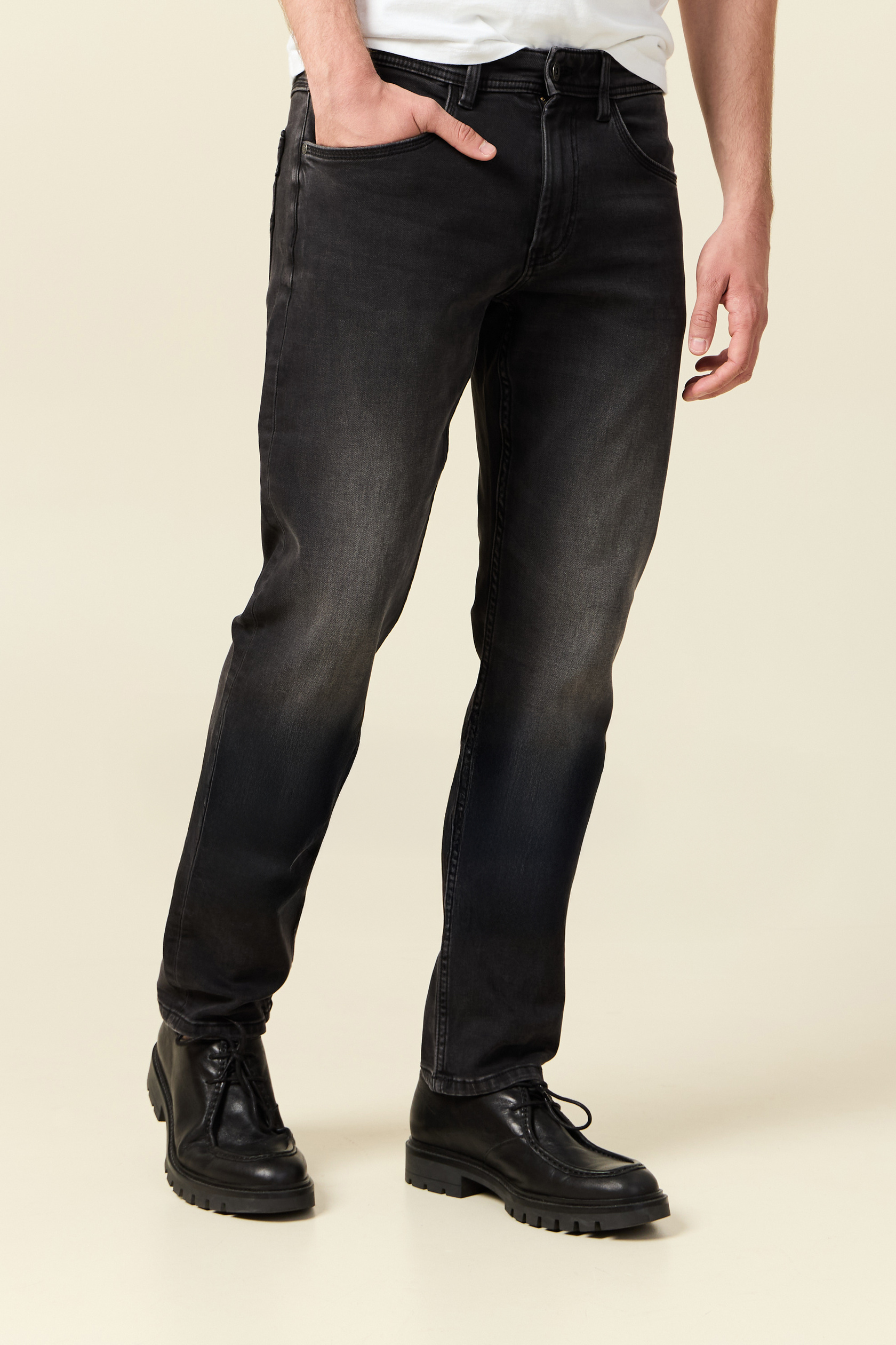 Jeans straight longueur 34 denim, BONOBO