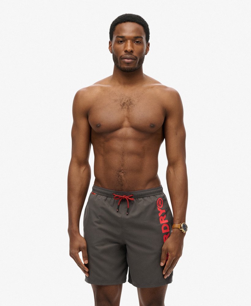 Short de bain à motif Sport longueur 43 cm, SUPERDRY