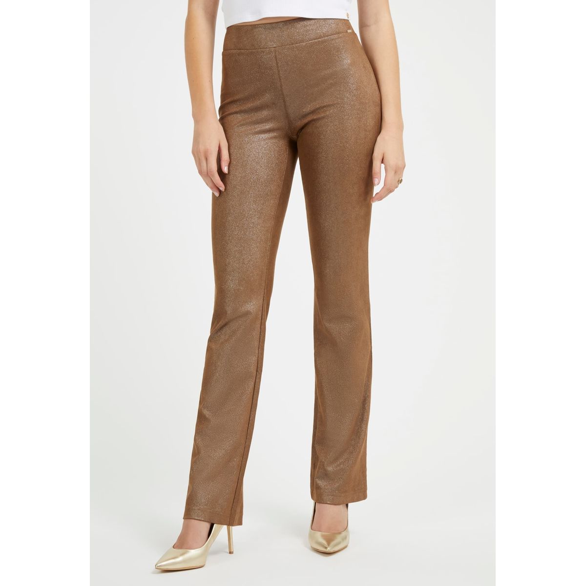 Pantalon daim noir femme deals