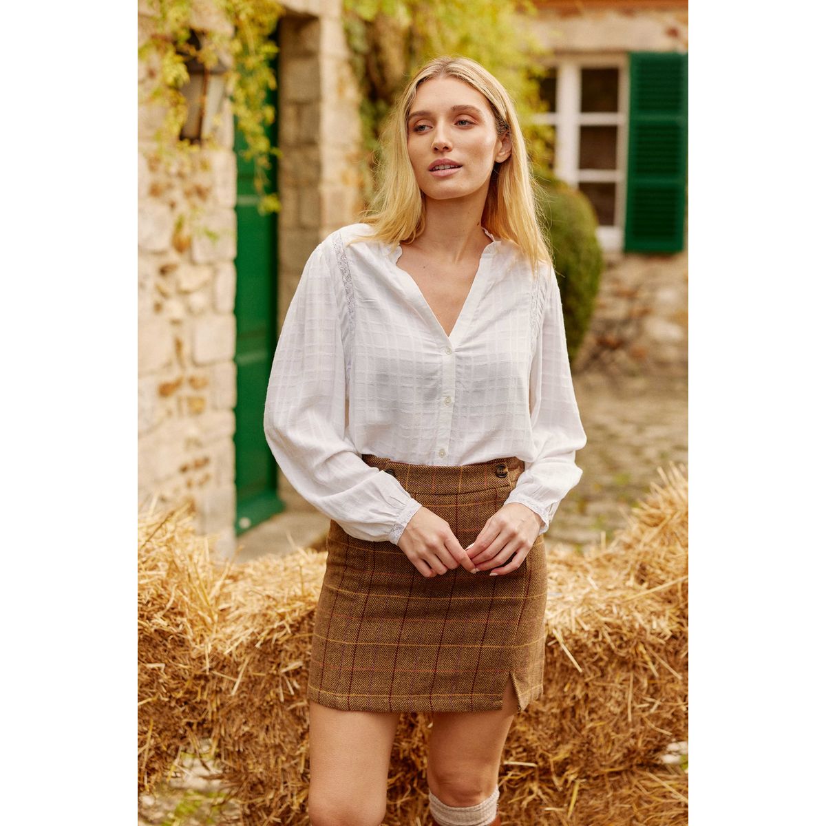 Jupe courte camel hot sale