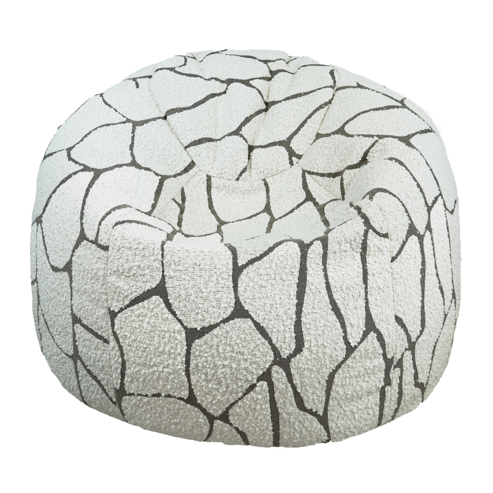 Pouf en laine bouclée, déhoussable, MX HOME