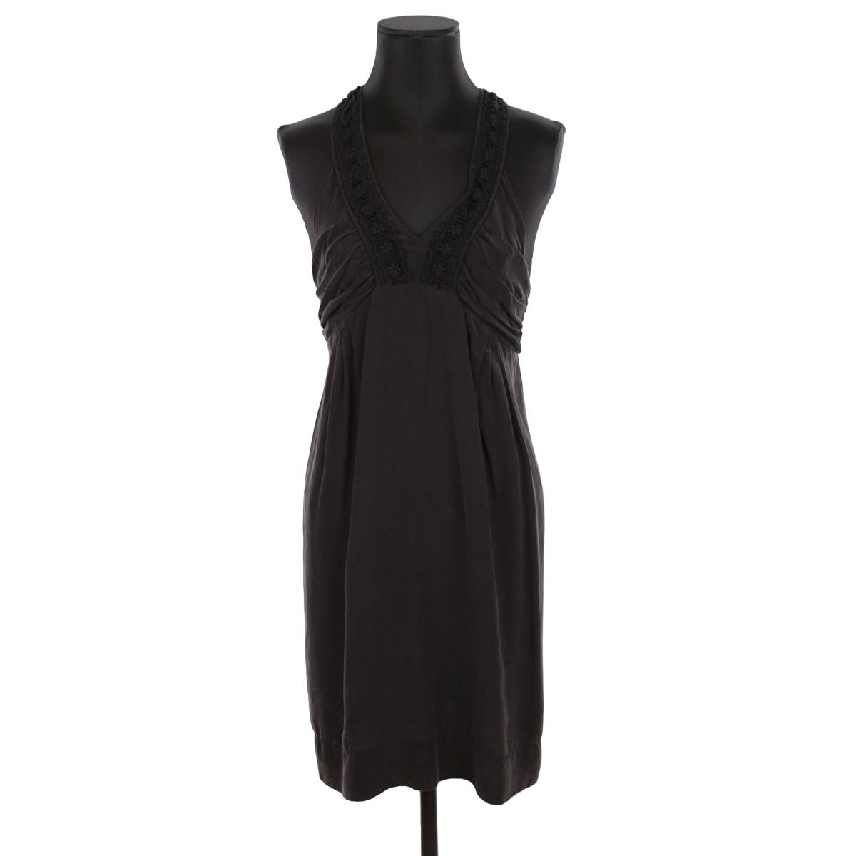 Robe en soie bon etat noir Sandro La Redoute