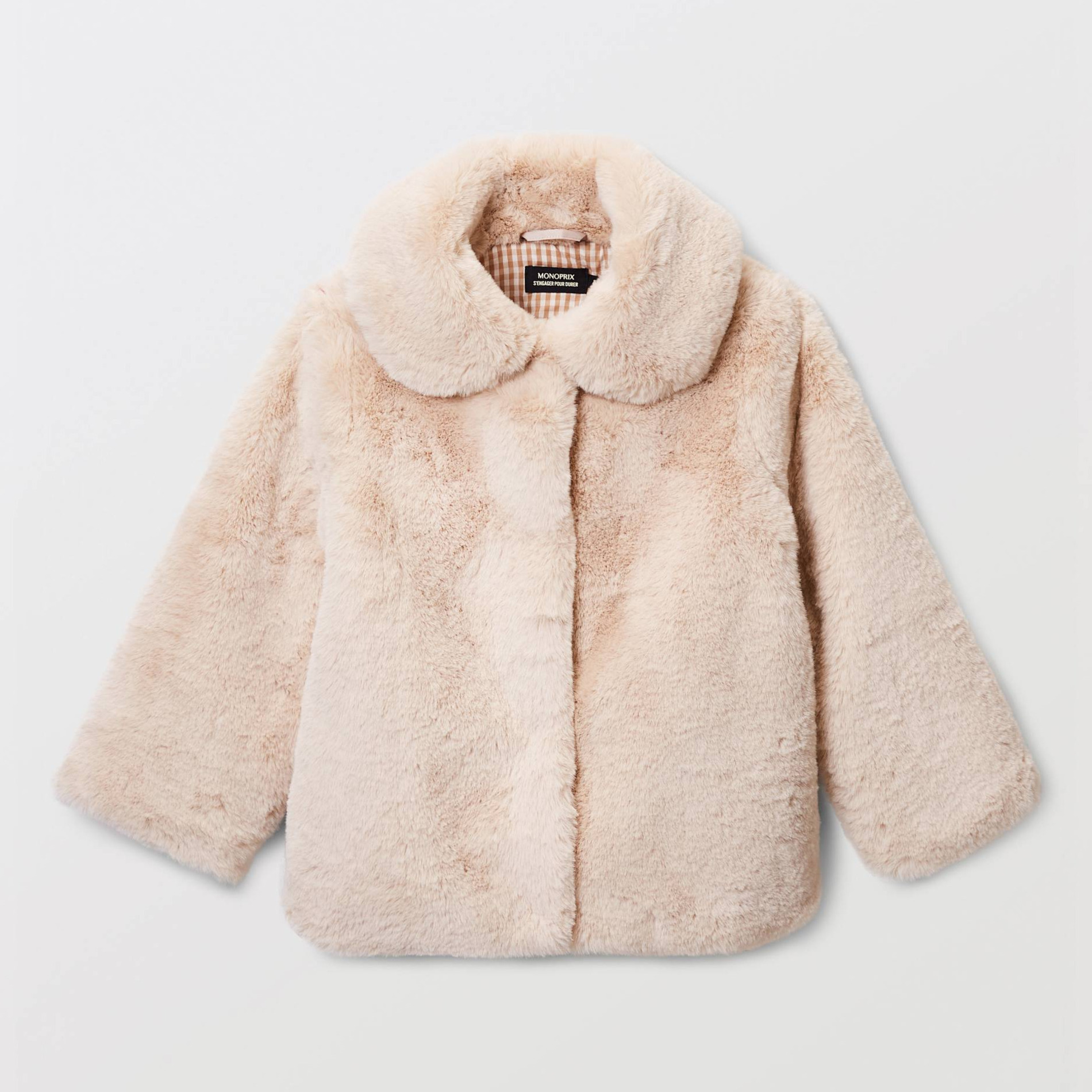 Manteau imitation fourrure, MONOPRIX