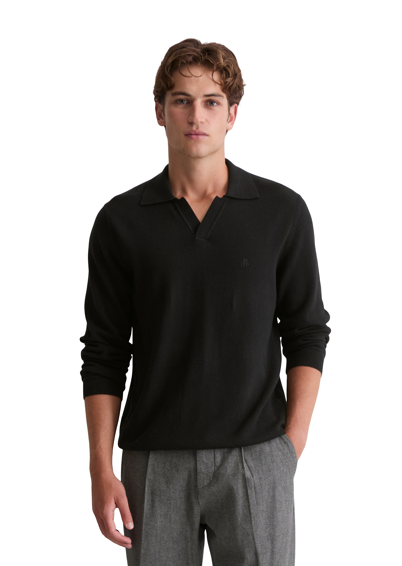 Pull-over regular en doux mélange de coton et de laine vierge bio, MARC O'POLO