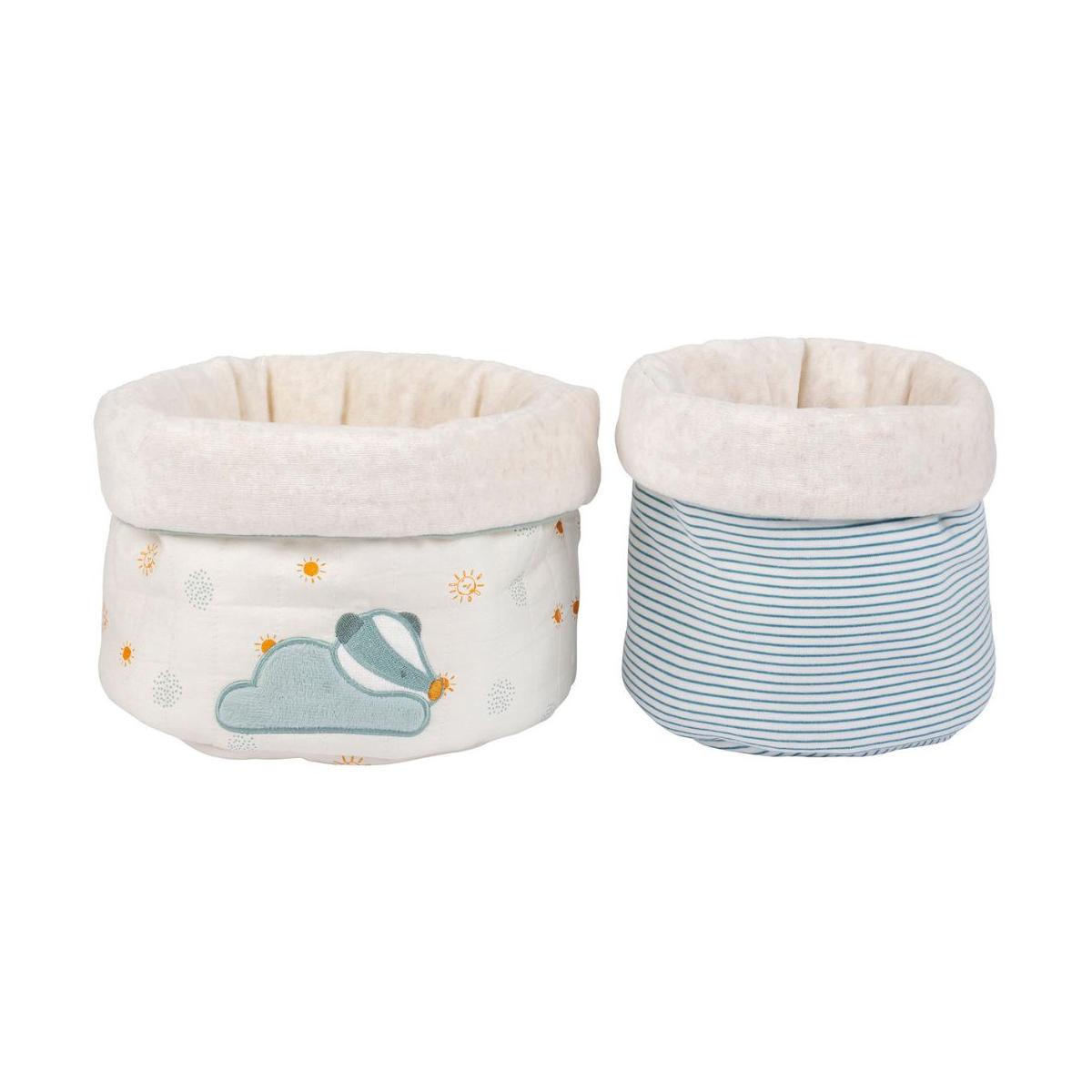 Lot de 2 panières de rangement Felix et Léo, NATTOU
