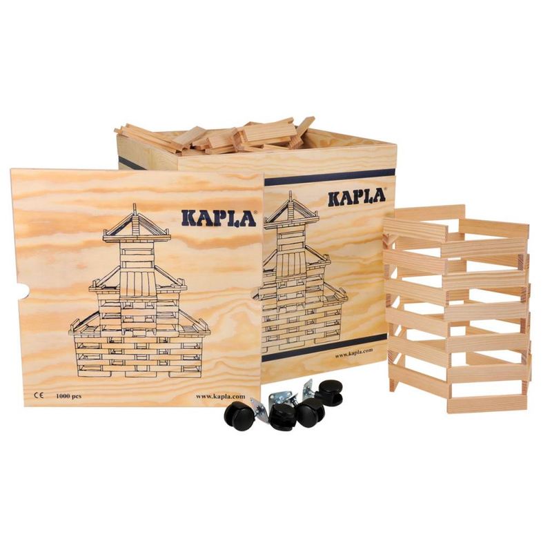 Kapla 9000160 lot de 40 planchettes en bois noir multicolore Kapla