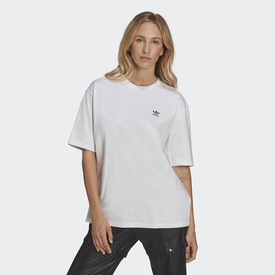 Logo Print Cotton T-Shirt in Loose Fit adidas Originals