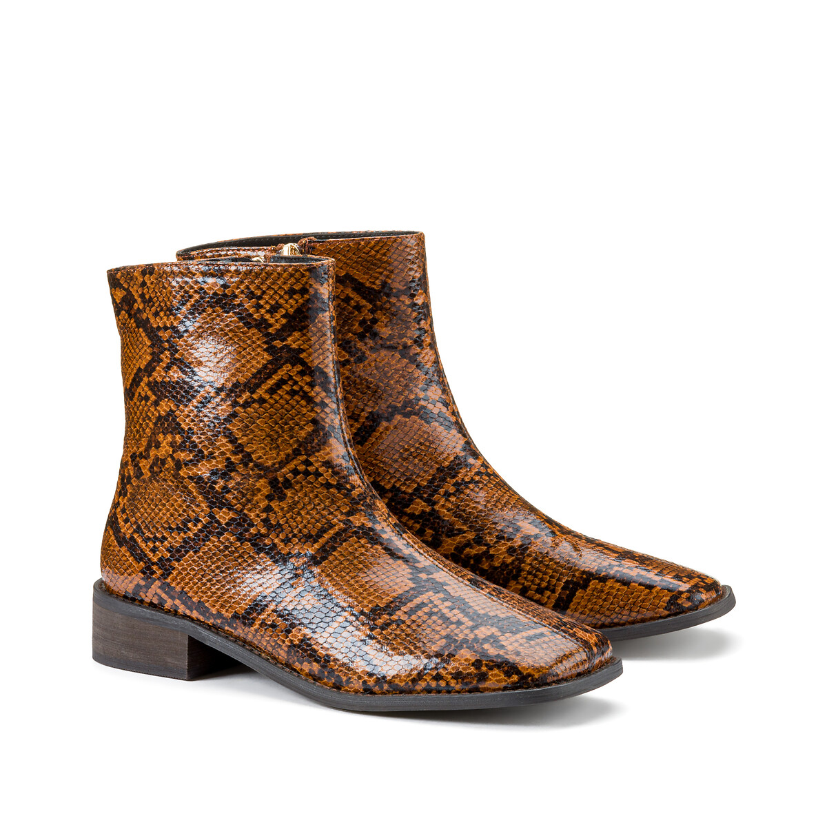 snake flat boots