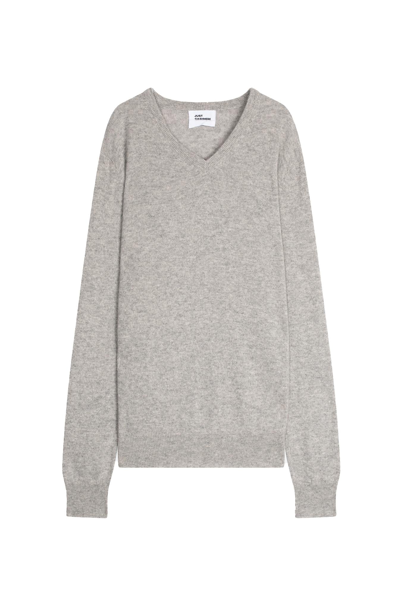 Pull Col V  Nuage Chiné Walt, JUST CASHMERE