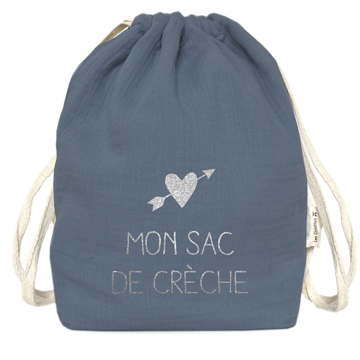 Sac A Dos Bebe Gaze De Coton Mon Sac De Creche Coeur Fleche Les Griottes La Redoute