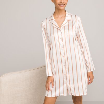 Striped Satin Nightshirt LA REDOUTE COLLECTIONS