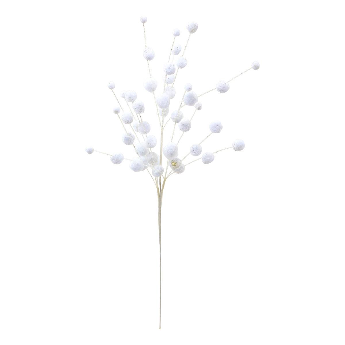 Branche décorative boules en coton H. 68 cm, ATMOSPHERA