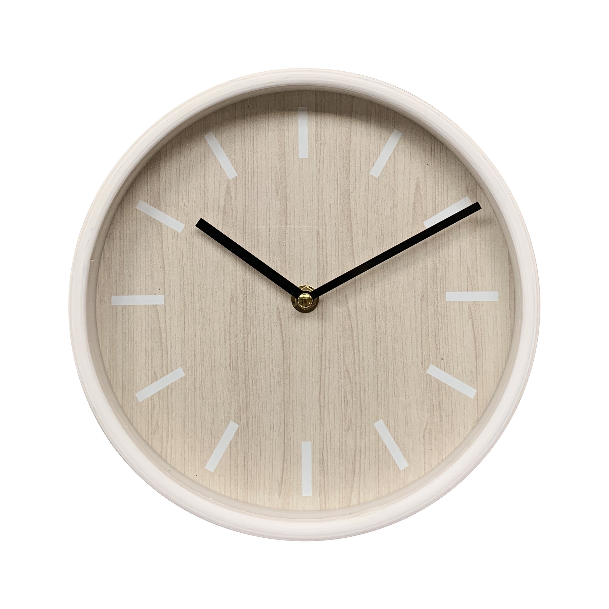 Horloge ronde bois 22cm, EMDE