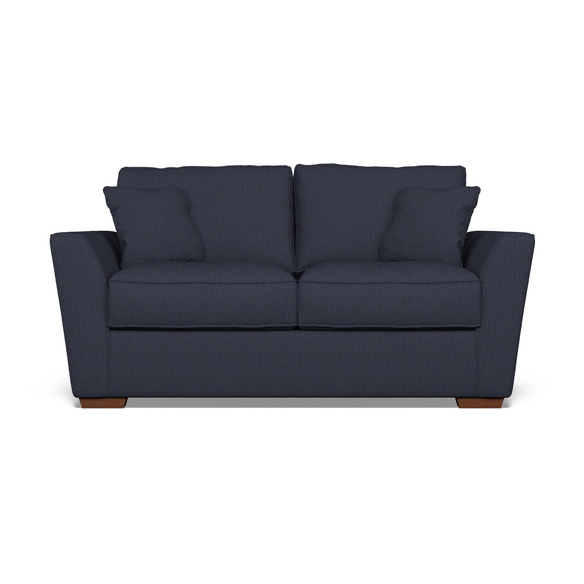 Florence Textured Woven 2 Seater Sofa With Dark Brown Wood Legs So'home ...