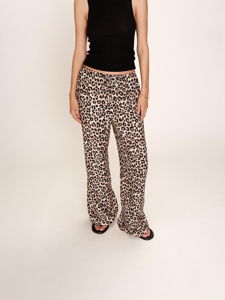 Bedrukte broek met wijde pijpen RICK