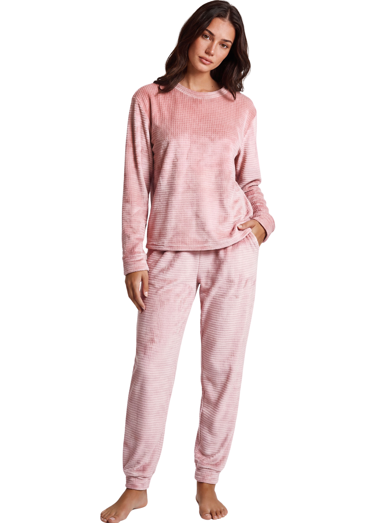 Pyjama pantalon top manches longues Soft Waffle, SELMARK