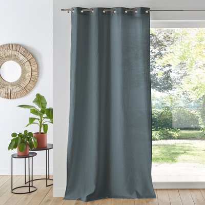 Onega Washed Linen Single Curtain with Eyelets LA REDOUTE INTERIEURS